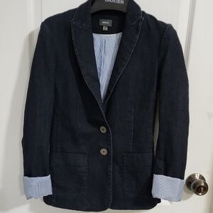 Black Blazer with Striped Lining